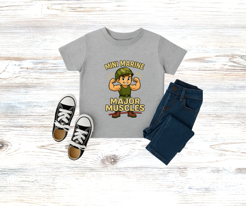 BoysToddler Mini Marine Major Muscles T-Shirt