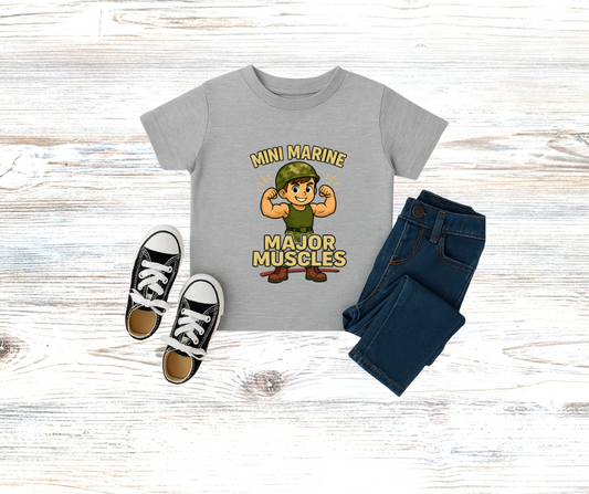 BoysToddler Mini Marine Major Muscles T-Shirt