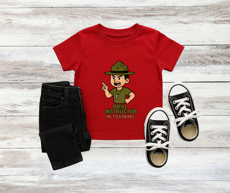 Boys Toddler Drill Instructor in Training T-Shirt