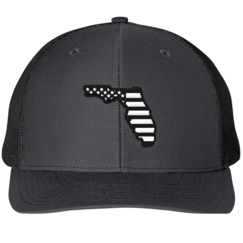 Florida Black and White Flag Richardson 112 Trucker Hat