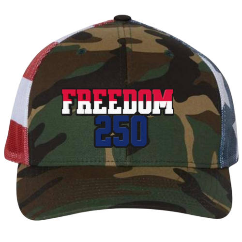 FREEDOM 250 Patriotic Richardson 112 Trucker Hat