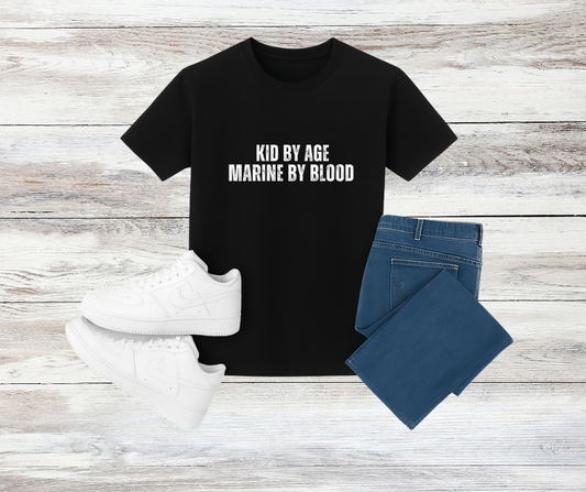 Youth Kid by Age Marine By Blood T-Shirt