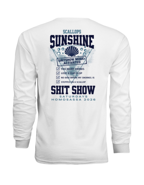 Scallop Sunshine Shit Show Saturdays Unisex SPF Longsleeve