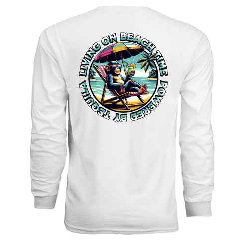 Living On Beach Time Powered By Tequila - Performance Long Sleeve