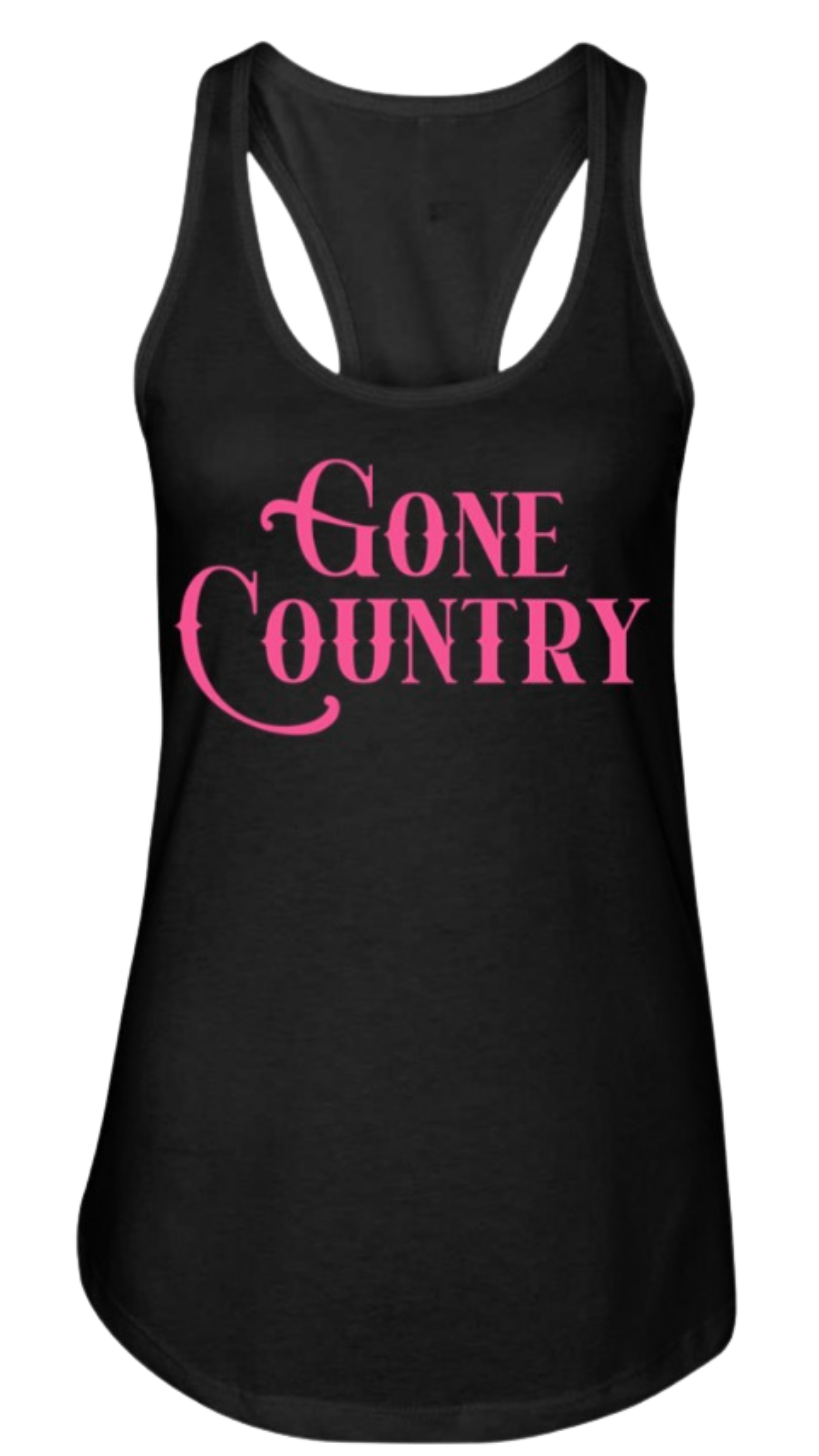 Gone Country – Hot Pink Statement Racerback Tank