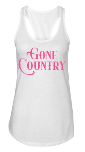 Gone Country – Hot Pink Statement Racerback Tank