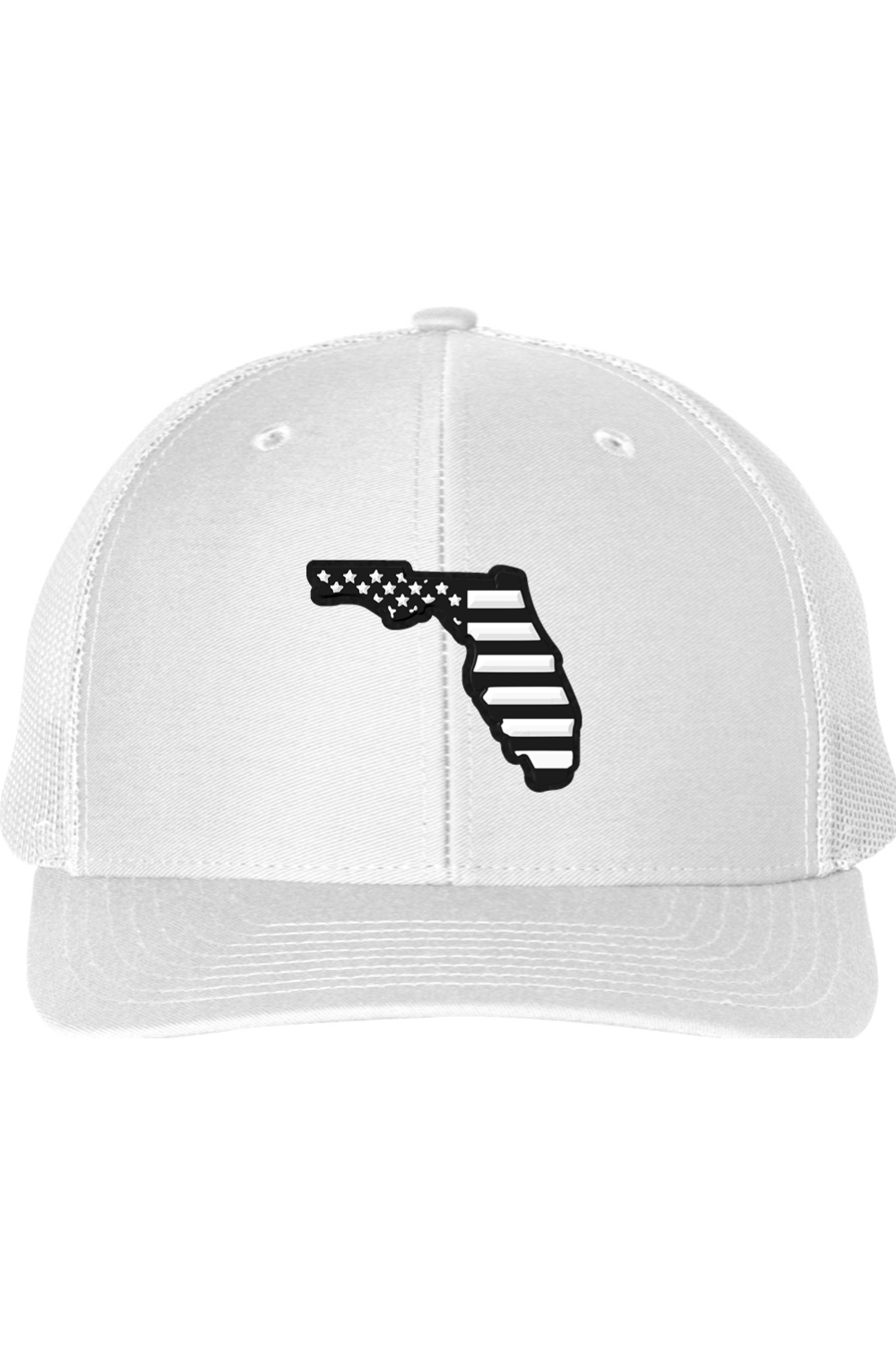 Florida Black and White Flag Richardson 112 Trucker Hat