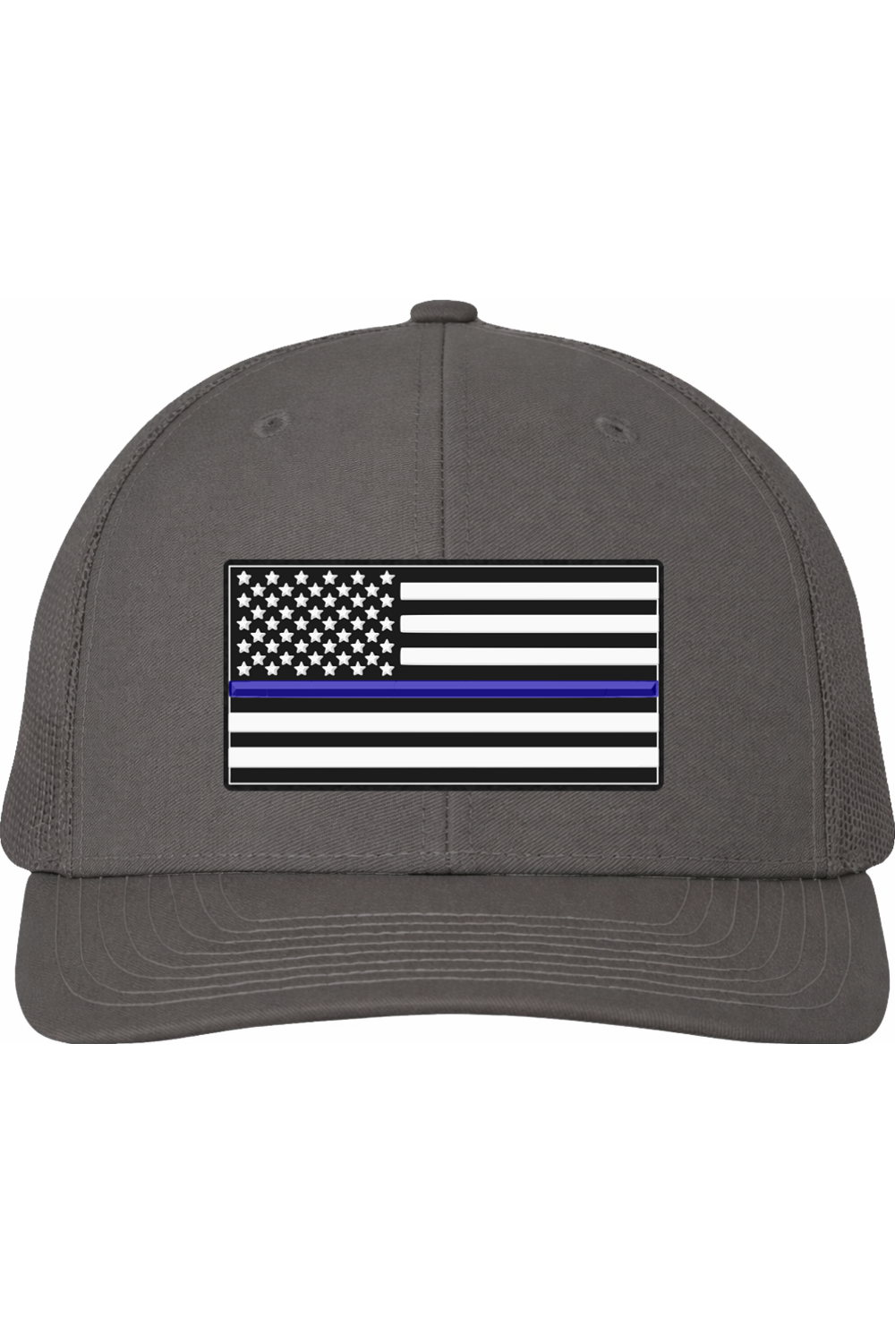 Blue Line Flag Support Law Enforcement  Richardson 112 Trucker Hat