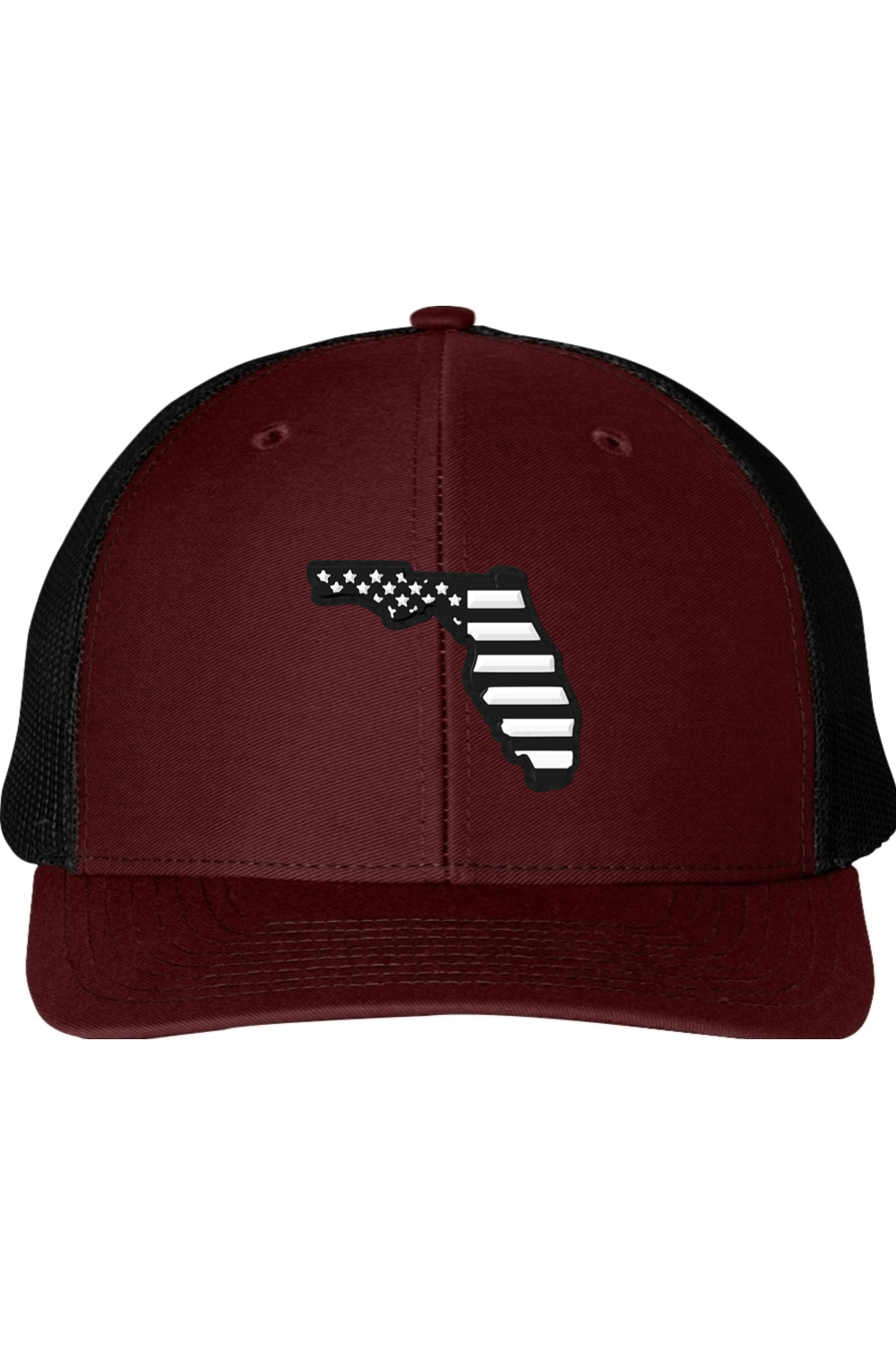 Florida Black and White Flag Richardson 112 Trucker Hat