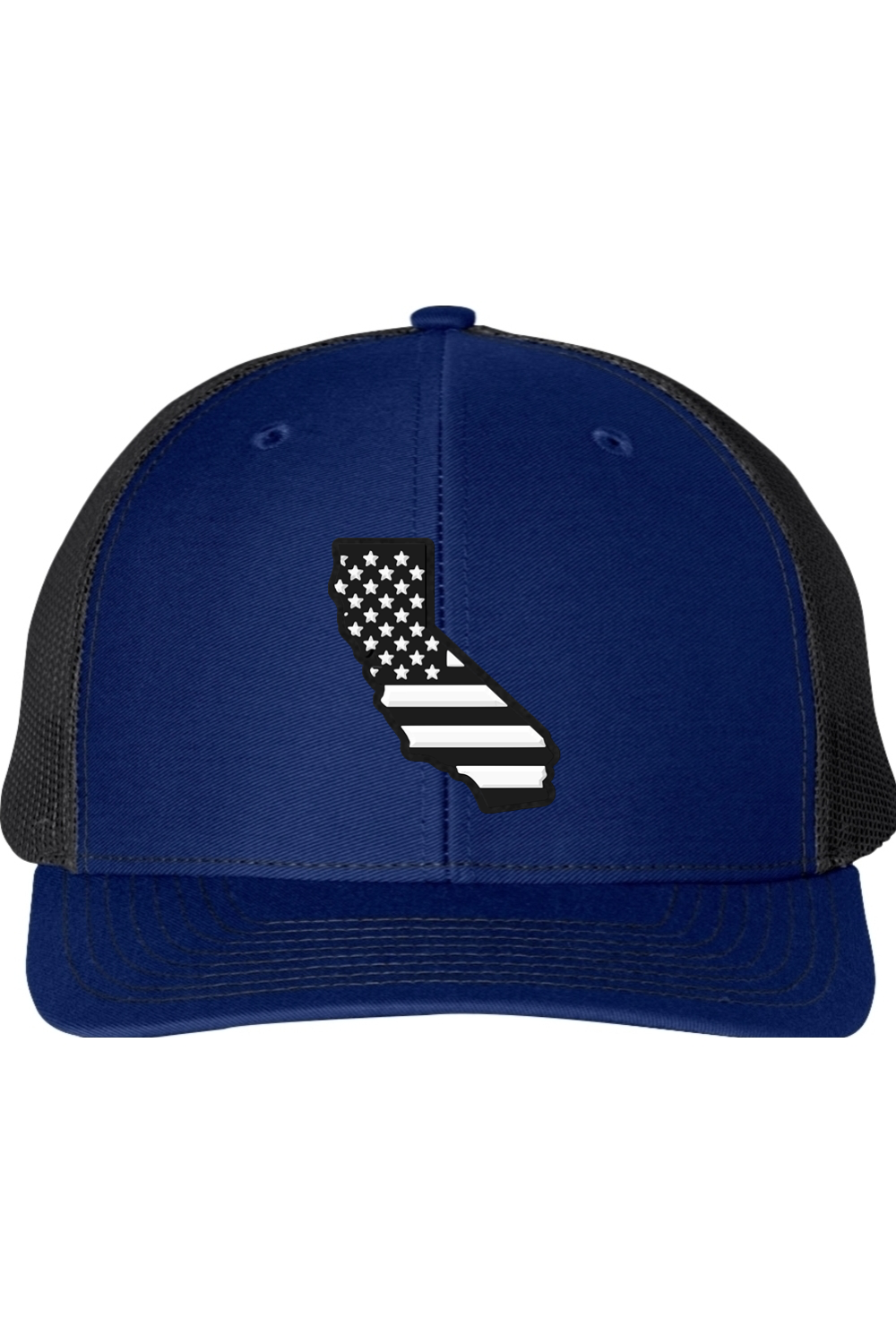 California Black and White Flag Trucker Richardson 112 Trucker Hat