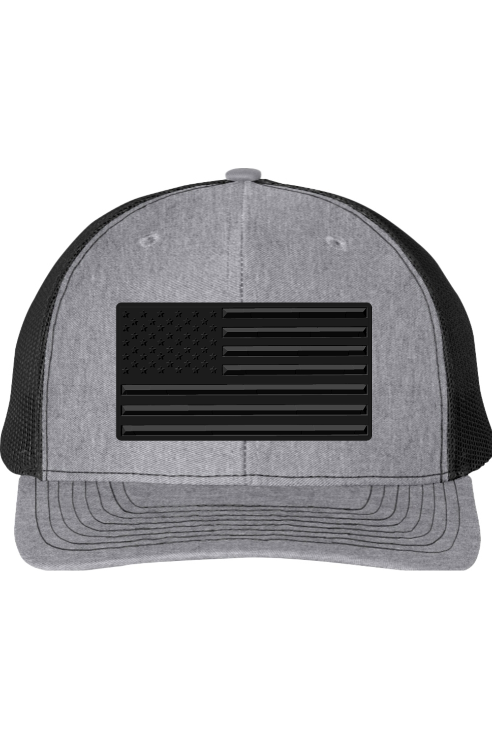 Blackout Embossed American Flag – Richardson 112 Trucker Hat