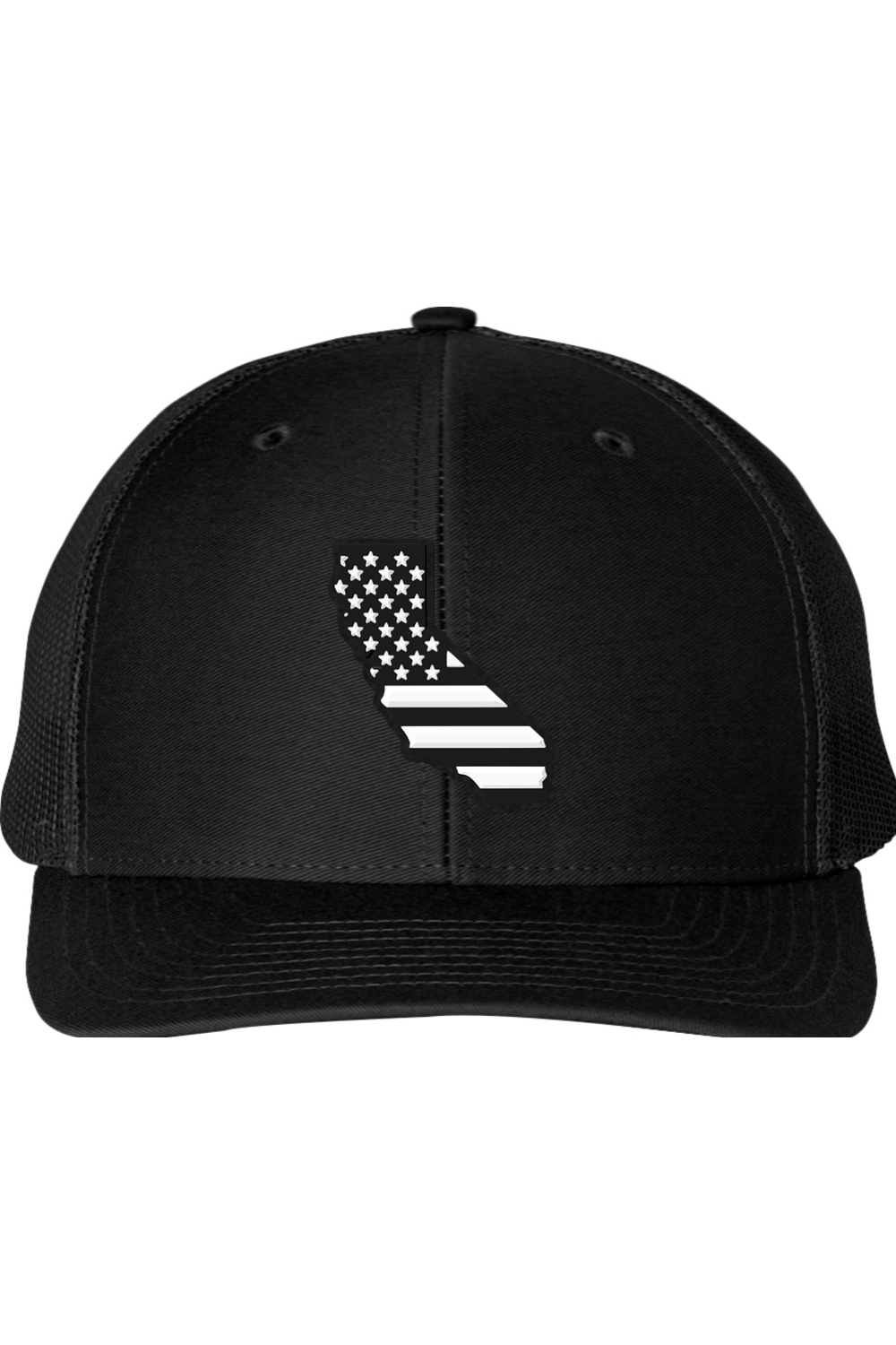 California Black and White Flag Trucker Richardson 112 Trucker Hat
