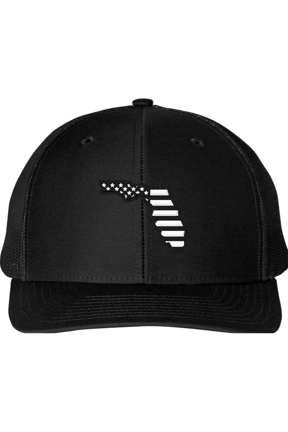 Florida Black and White Flag Richardson 112 Trucker Hat