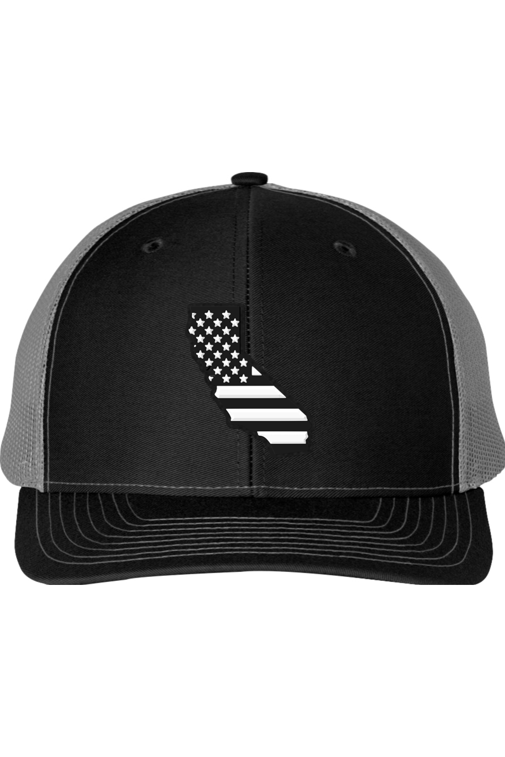 California Black and White Flag Trucker Richardson 112 Trucker Hat