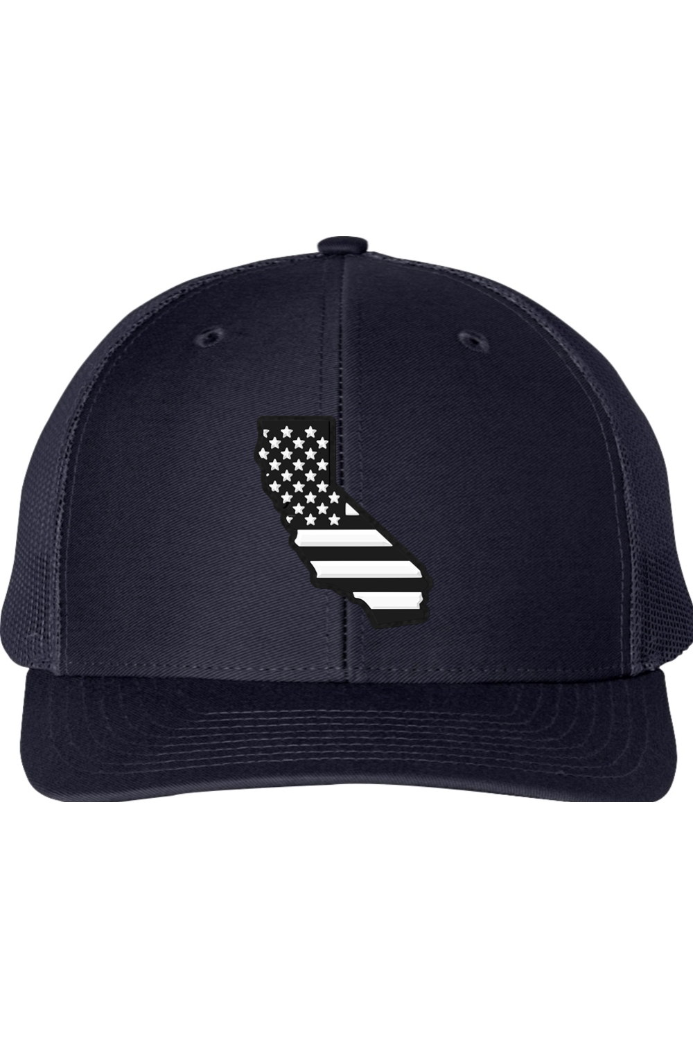 California Black and White Flag Trucker Richardson 112 Trucker Hat