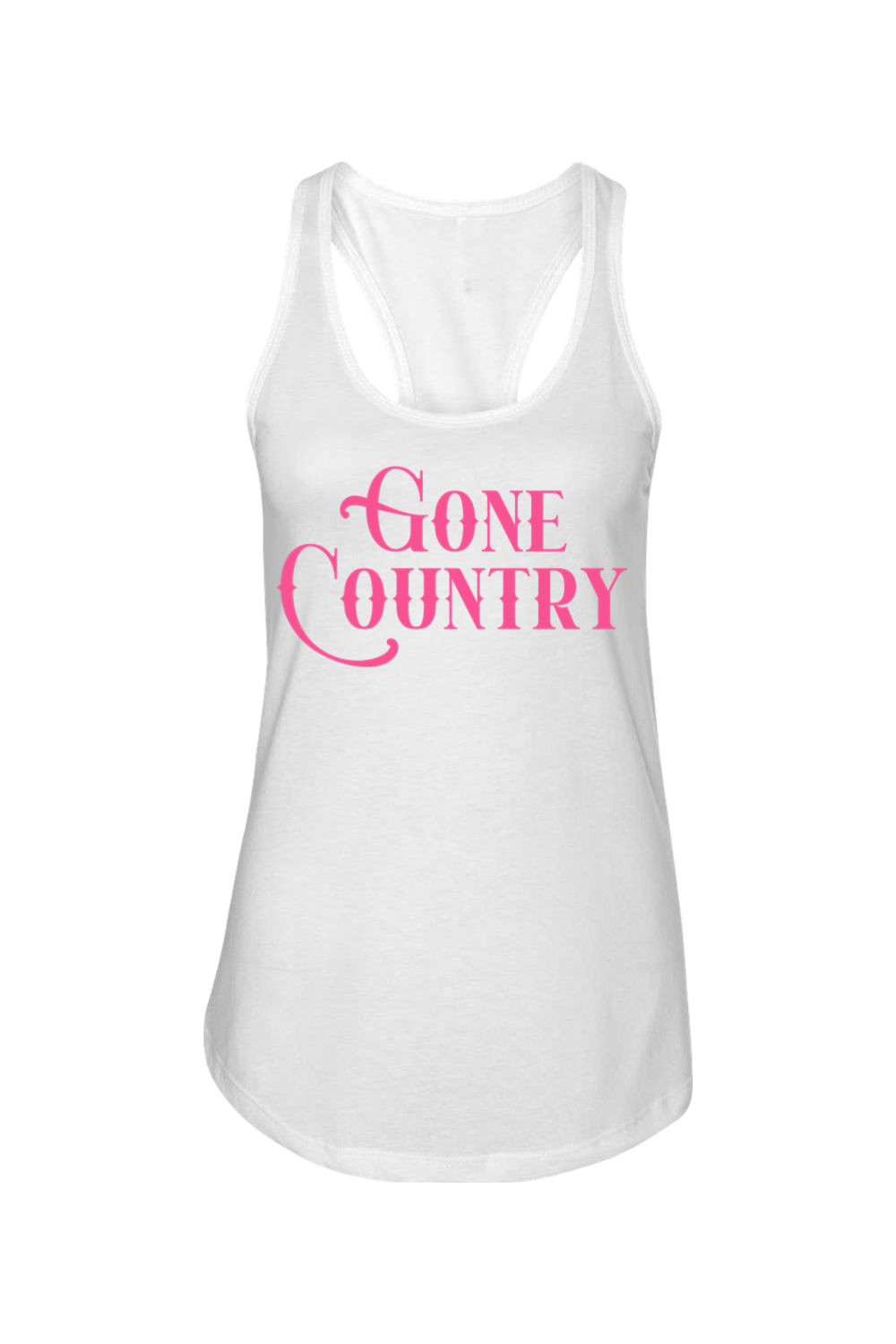 Gone Country – Hot Pink Statement Racerback Tank