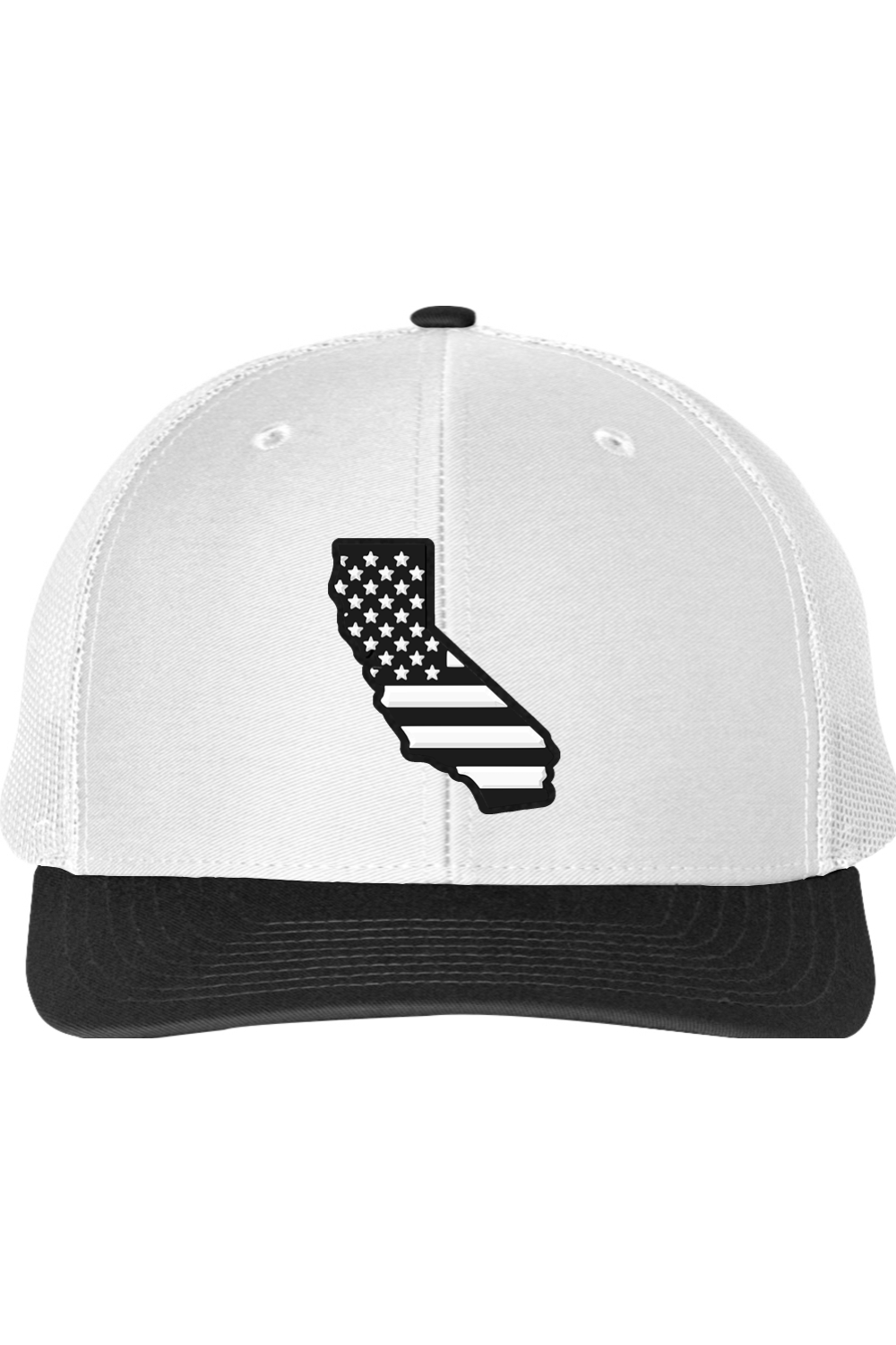 California Black and White Flag Trucker Richardson 112 Trucker Hat