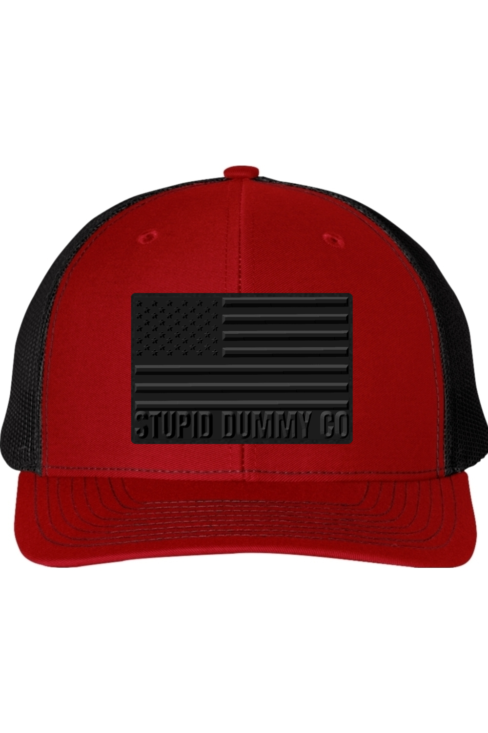 STUPID DUMMY CO™ Blackout Flag – Grey & Black Richardson 112 Trucker Hat