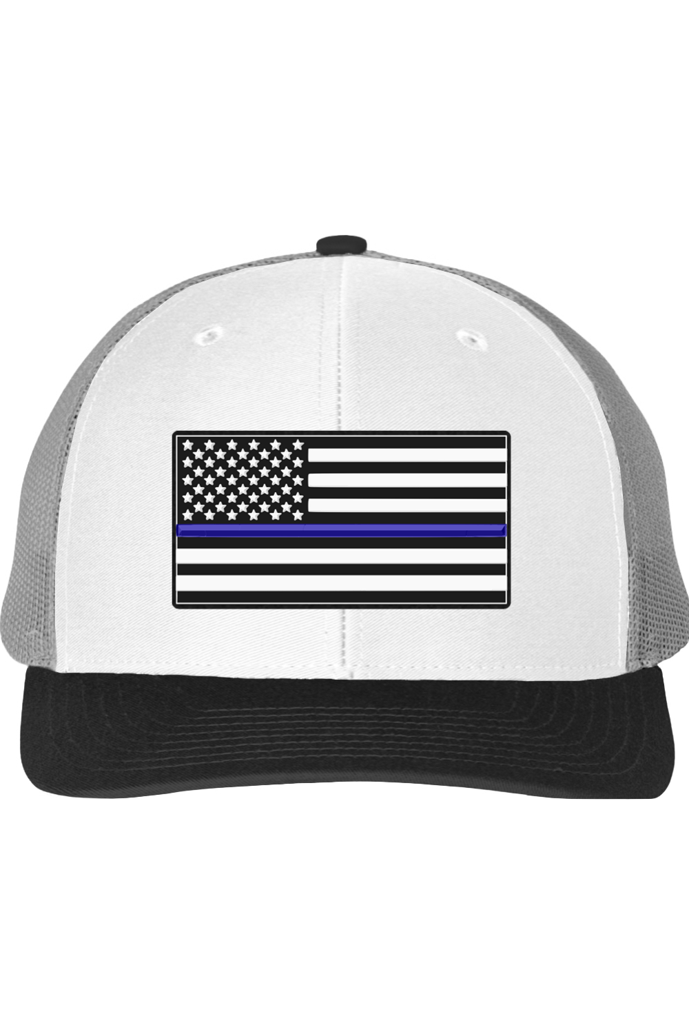 Blue Line Flag Support Law Enforcement  Richardson 112 Trucker Hat