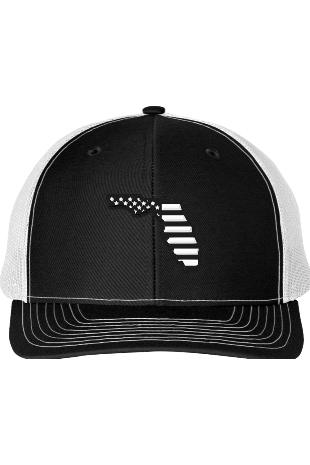 Florida Black and White Flag Richardson 112 Trucker Hat