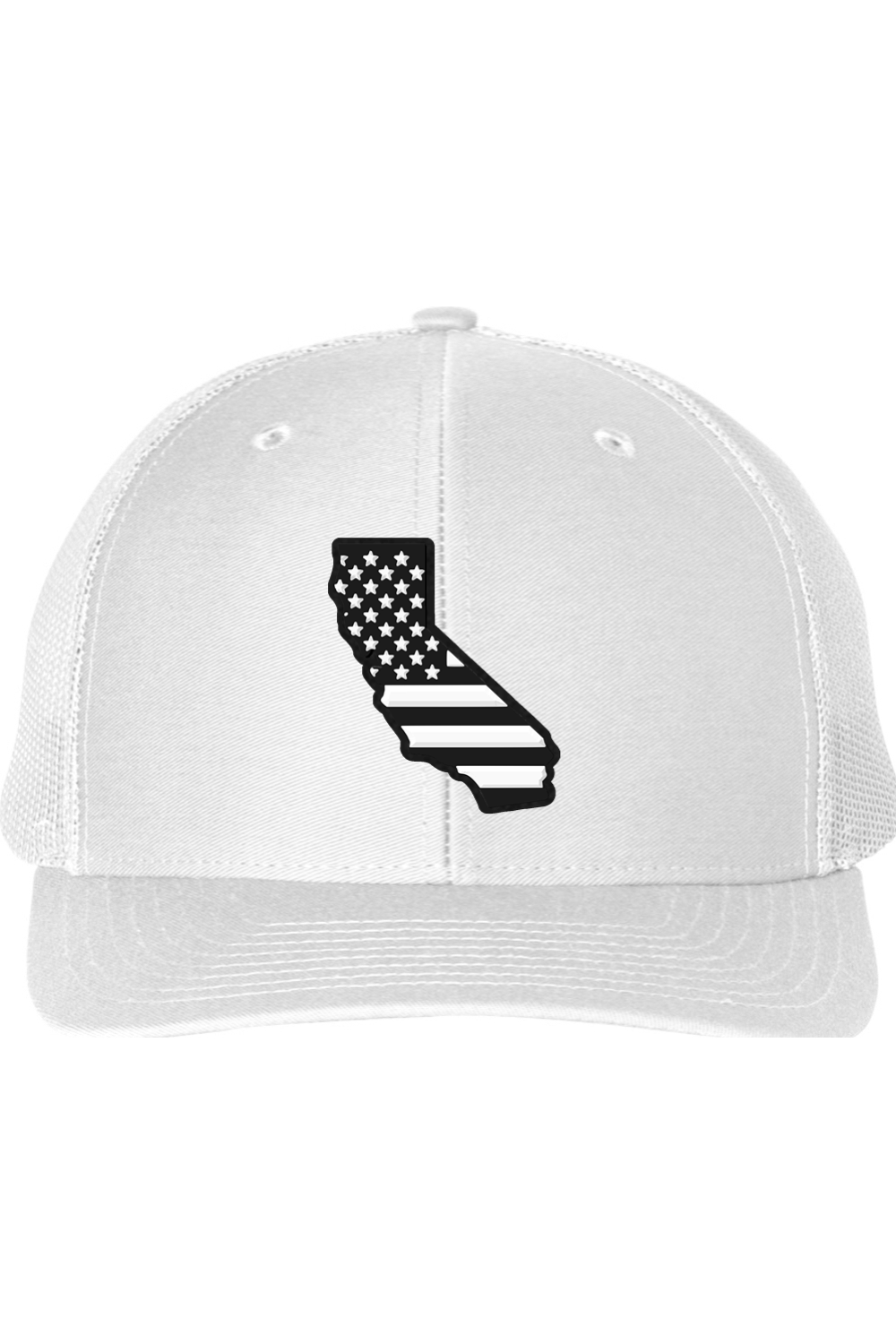 California Black and White Flag Trucker Richardson 112 Trucker Hat