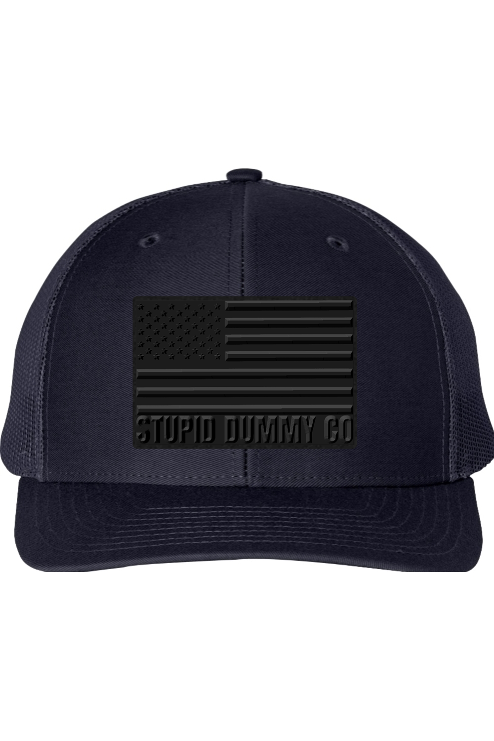 STUPID DUMMY CO™ Blackout Flag – Grey & Black Richardson 112 Trucker Hat
