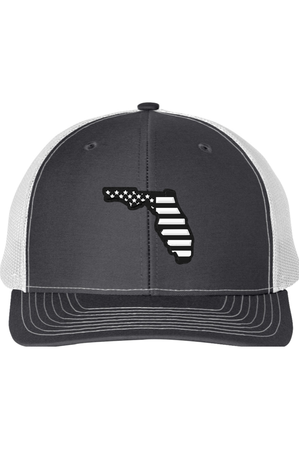 Florida Black and White Flag Richardson 112 Trucker Hat