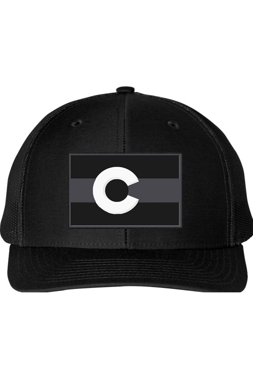 Blackout Colorado “C”– Stealth Mode Activated Richardson 112 Trucker Hat