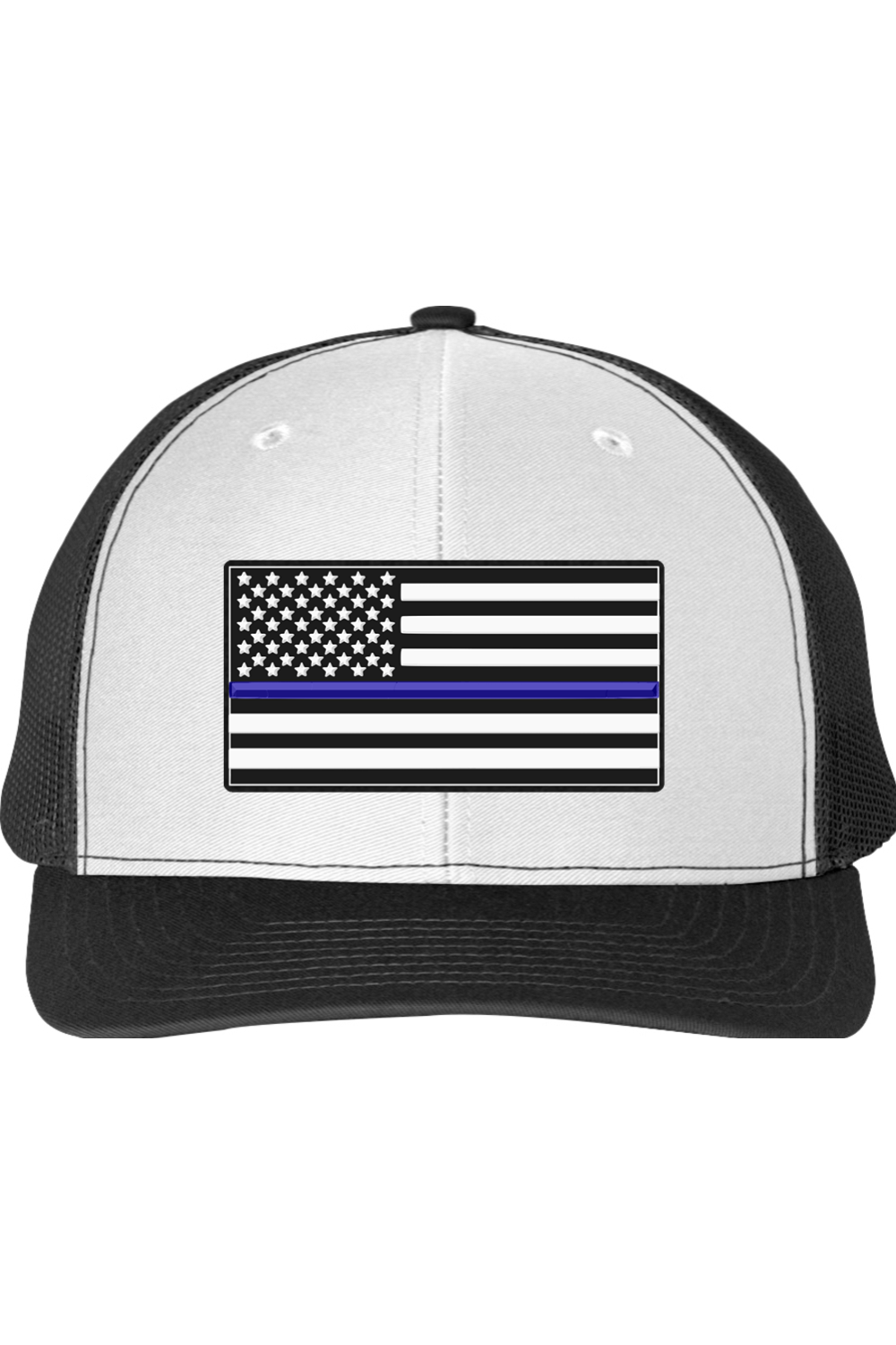 Blue Line Flag Support Law Enforcement  Richardson 112 Trucker Hat