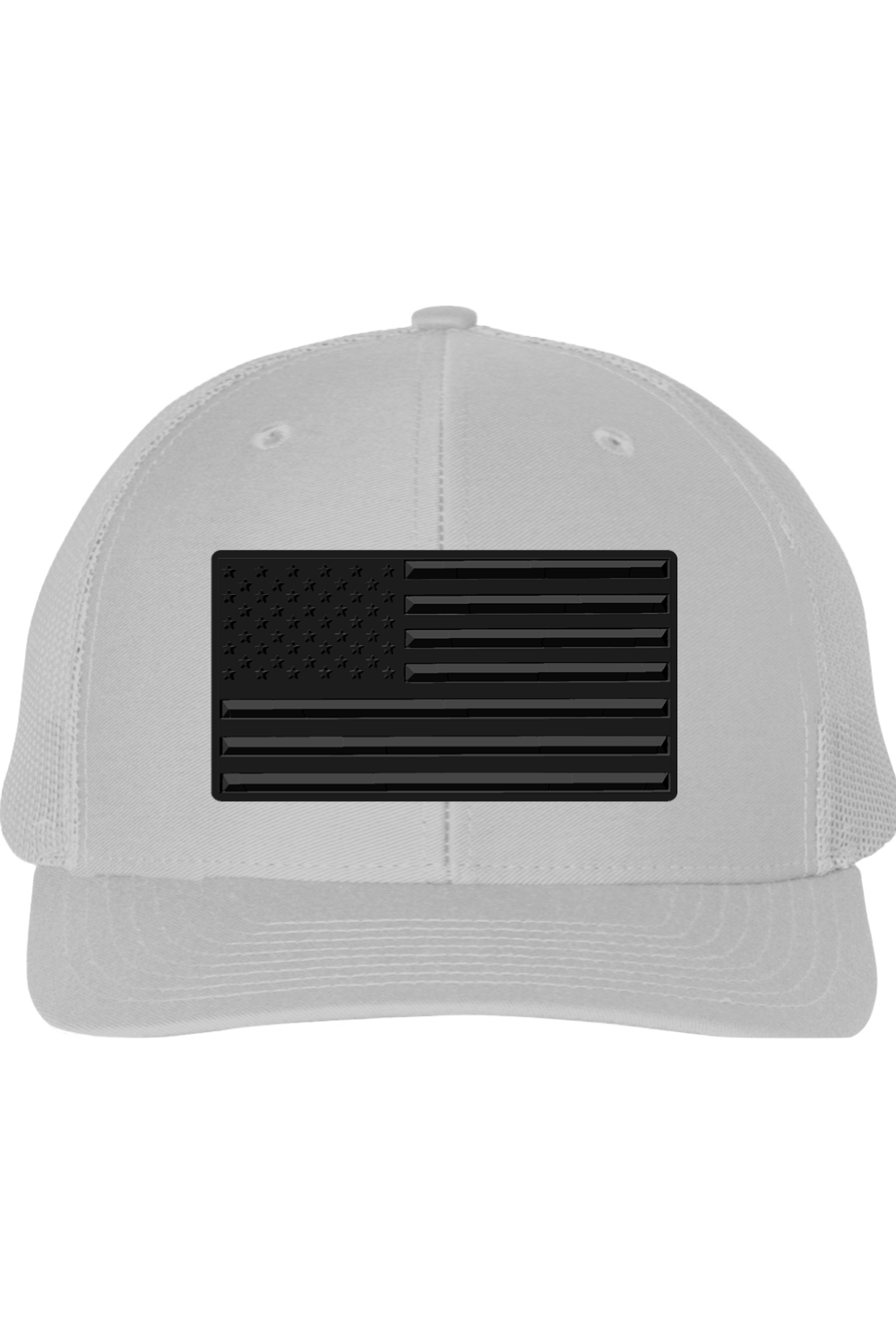 Blackout Embossed American Flag – Richardson 112 Trucker Hat
