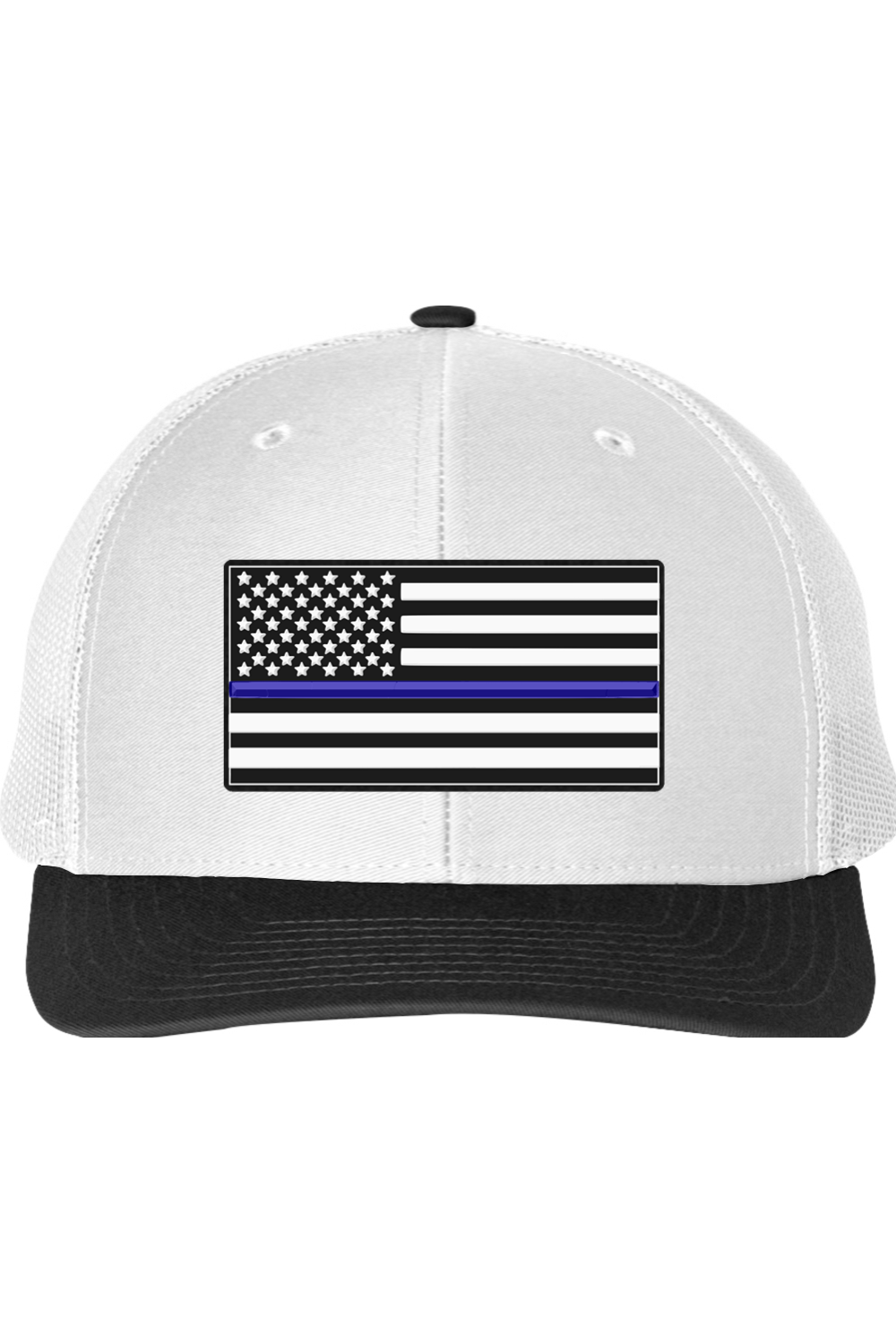 Blue Line Flag Support Law Enforcement  Richardson 112 Trucker Hat