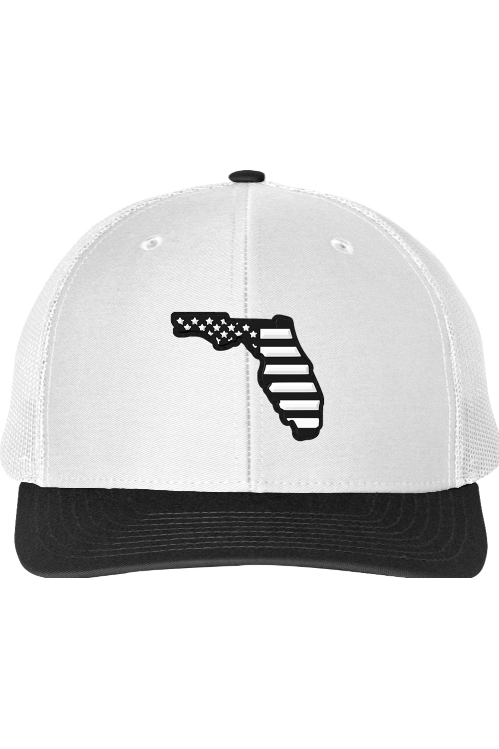 Florida Black and White Flag Richardson 112 Trucker Hat