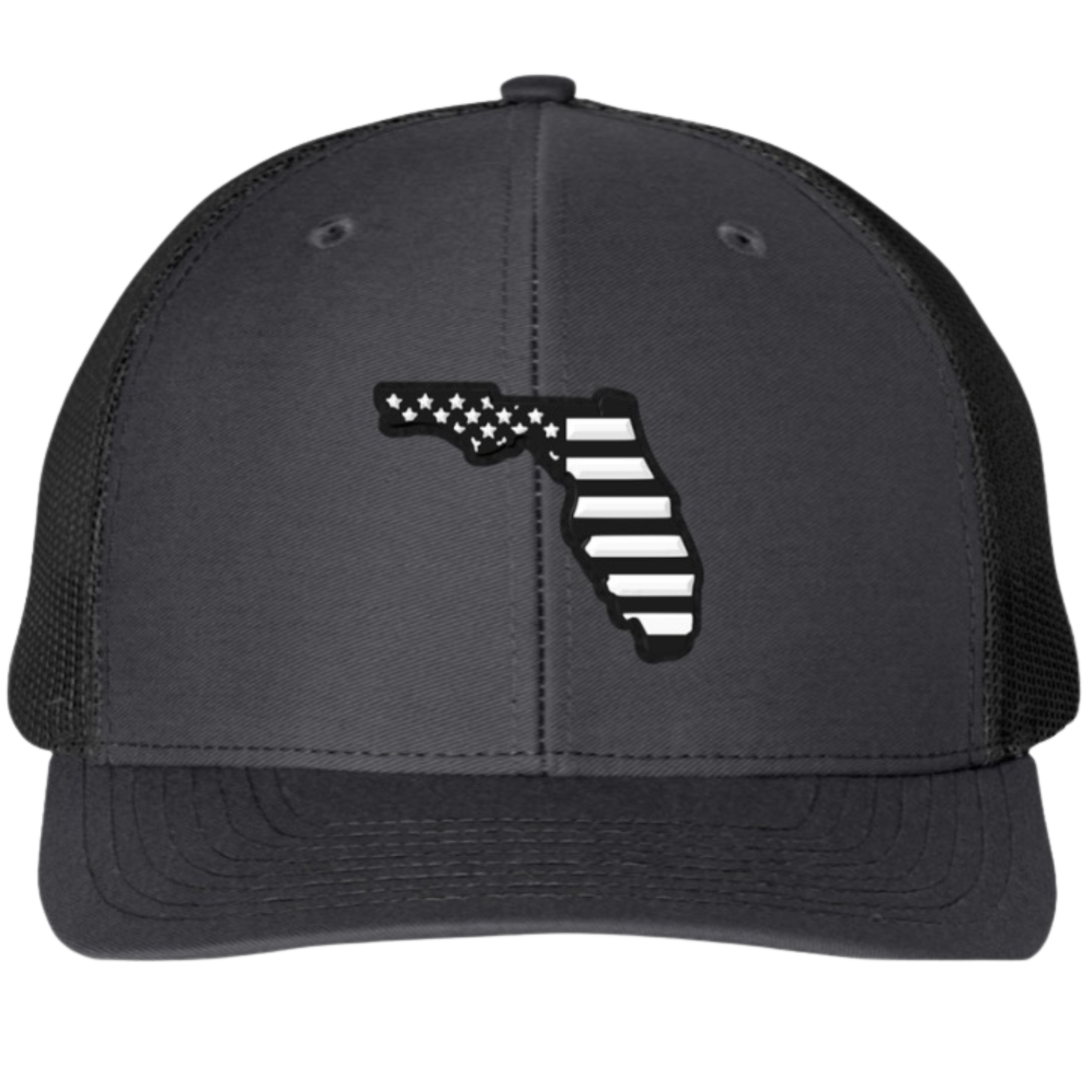 Florida Black and White Flag Richardson 112 Trucker Hat