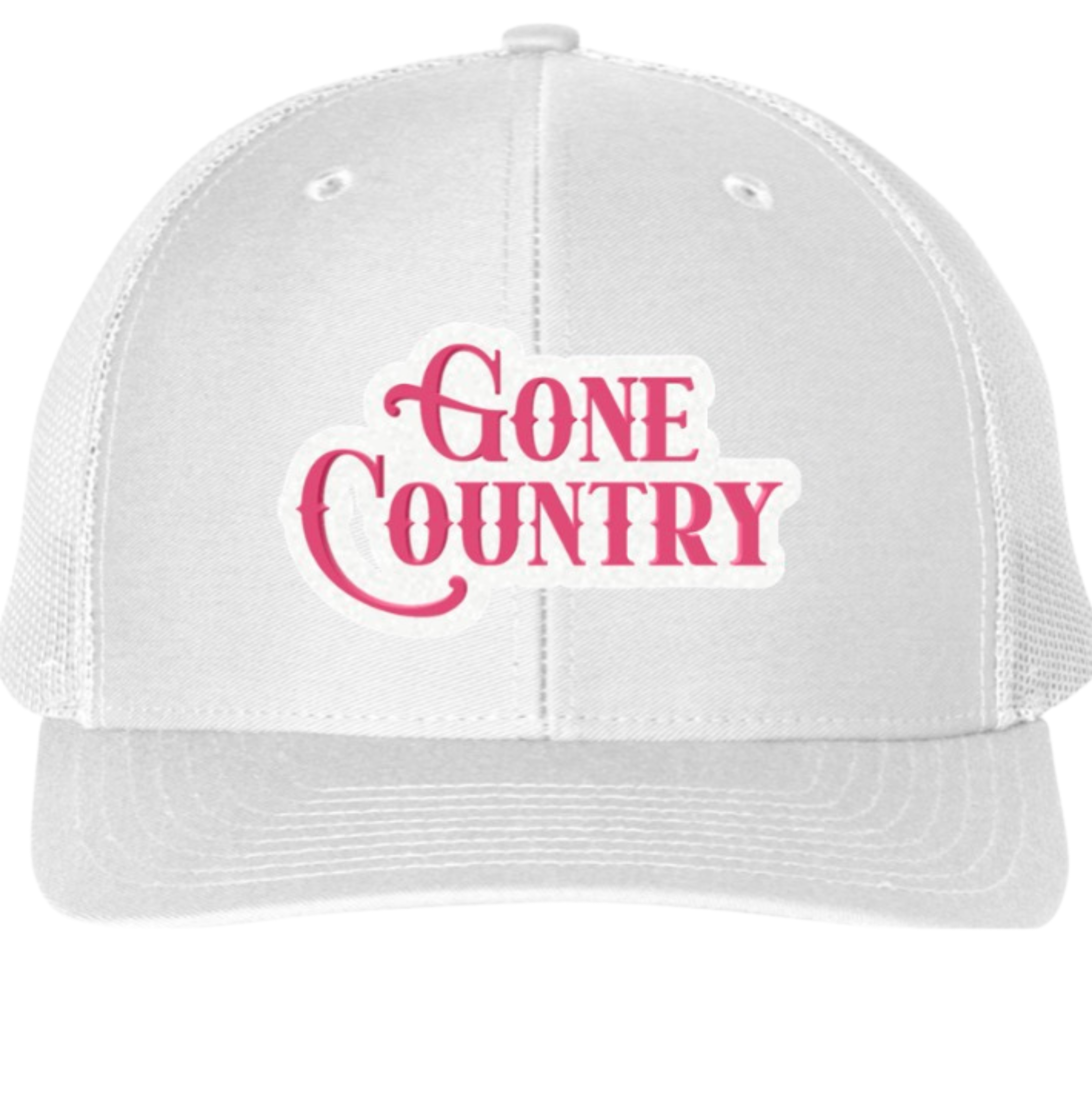 Gone Country – Pink Script Richardson 112 Trucker Hat