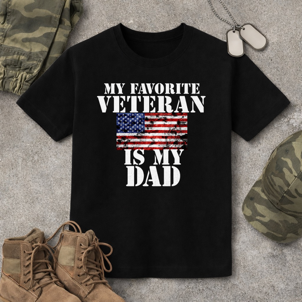 Youth My Favorite Veteran Is My Dad T-Shirt