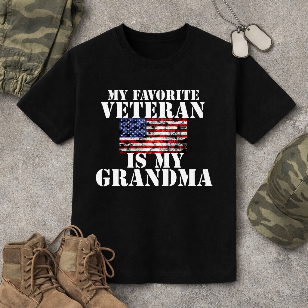 Youth My Favorite Veteran Is My Grandma T-Shirt