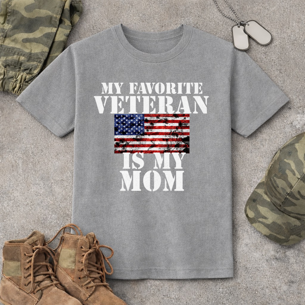 Youth My Favorite Veteran Is My Mom T-Shirt