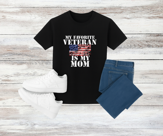 Youth My Favorite Veteran Is My Mom T-Shirt
