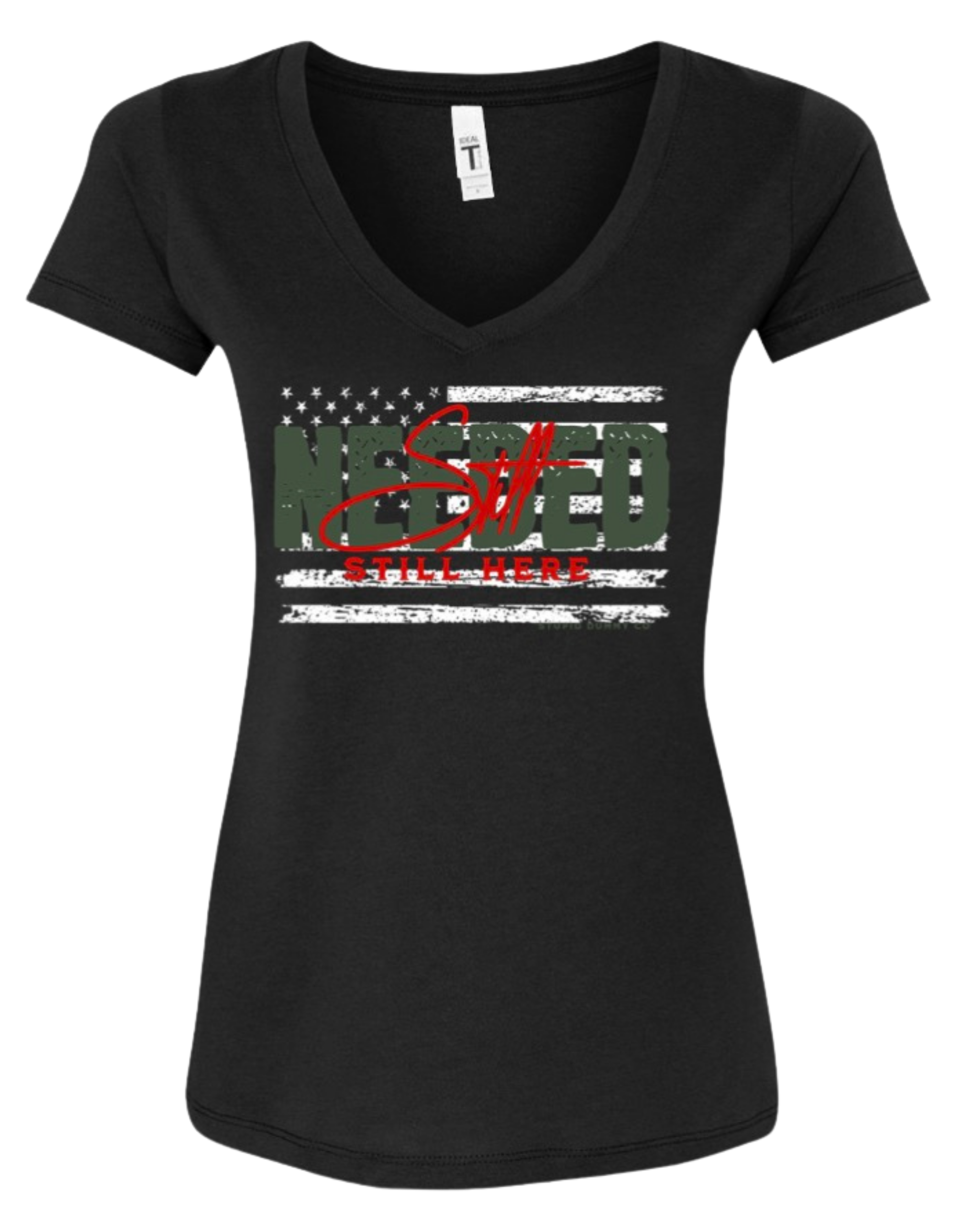 Still Needed Still Here Womens V-Neck